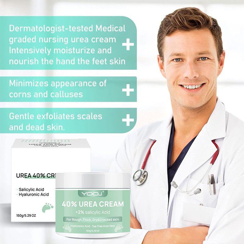 Hot Selling 40% Urea Foot Cream Cracked Heels 2% Salicylic Acid Urea Cream Intensively Moisturizing Hand Foot Cream