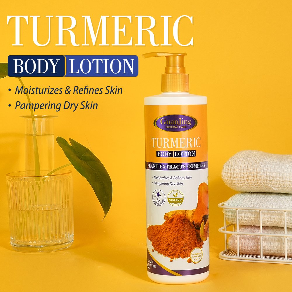 Best 480g Turmeric Body Lotion For Dark Skin Hyaluronic Acid Shea Butter Luxury For Black Skin Female Lightning Body Lotion Bulk