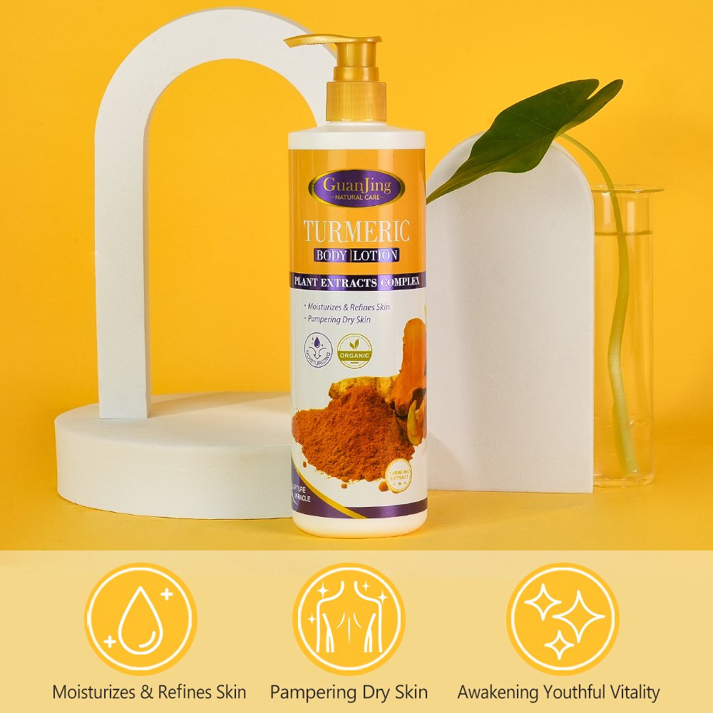 Best 480g Turmeric Body Lotion For Dark Skin Hyaluronic Acid Shea Butter Luxury For Black Skin Female Lightning Body Lotion Bulk