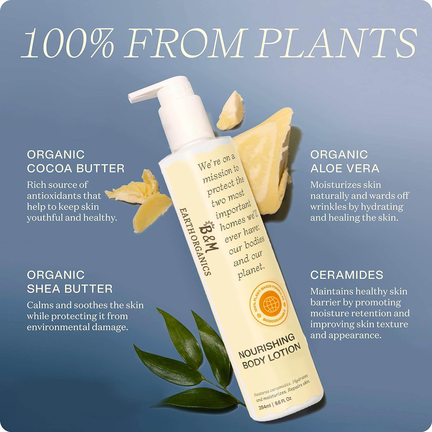 Shea Butter Hand & Body Lotion For Dry and Sensitive Skin Vegan Cruelty Free Natural Gluten Free Effectively Moisturizes