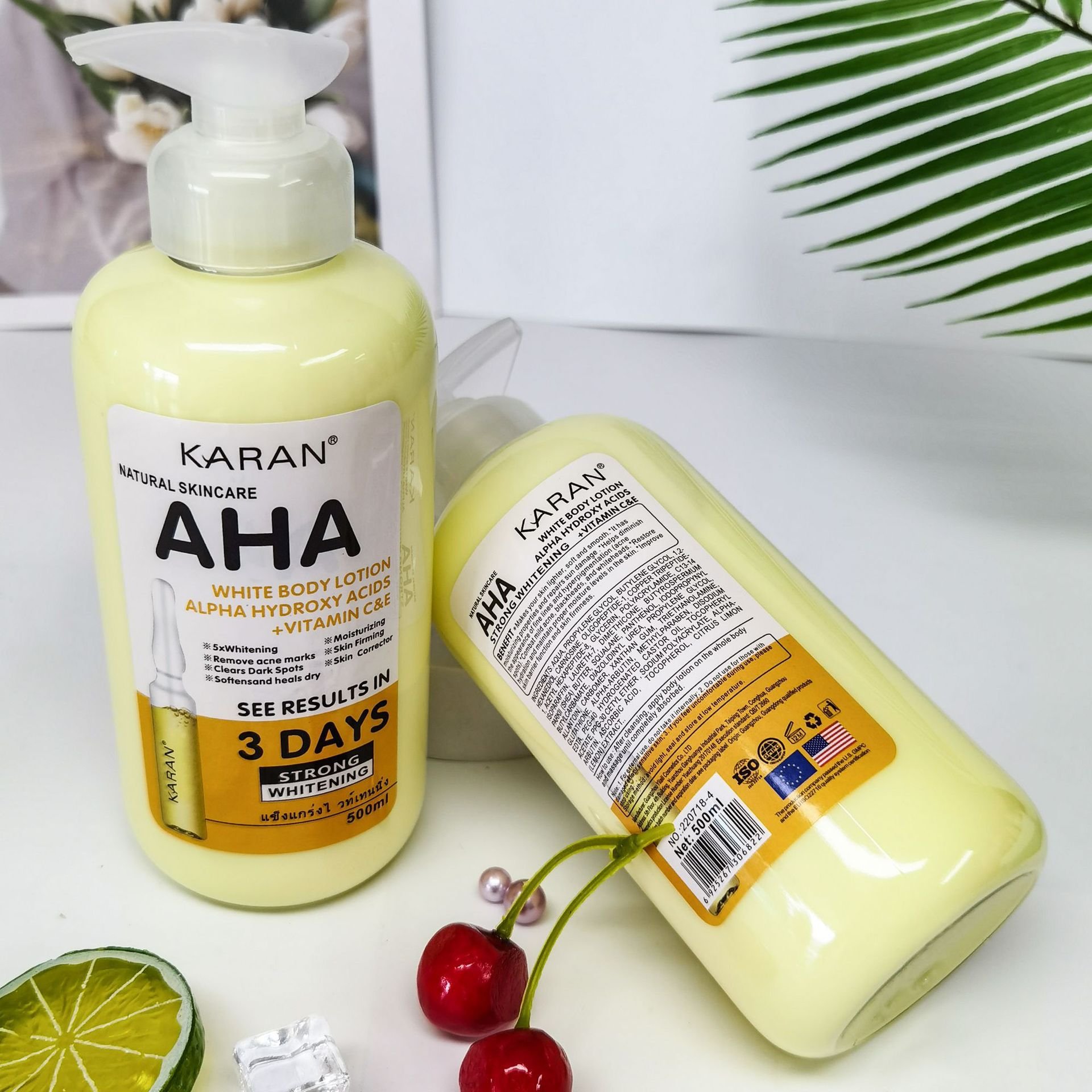 OEM Custom AHA Lightening body butter Lotion Moisturizer AHA Bleaching Whitening Body Lotion For Black Skin