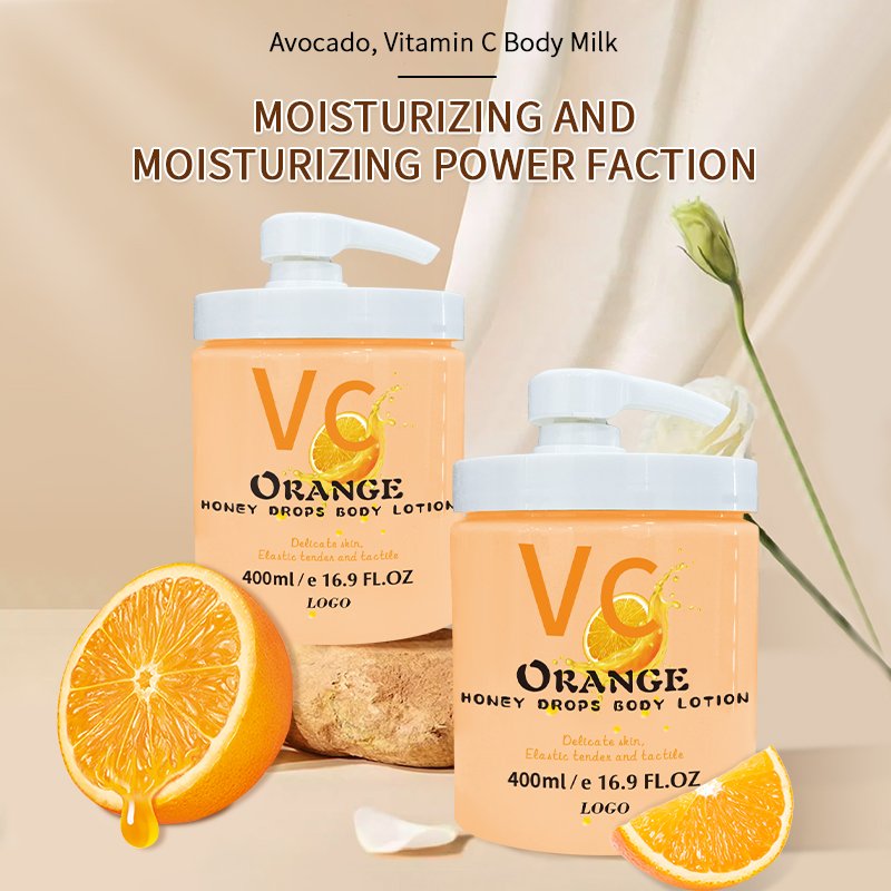 Moisturize dry body and make skin elastic private label vitamin c body lotion moisturizing hyaluronic acid packaging