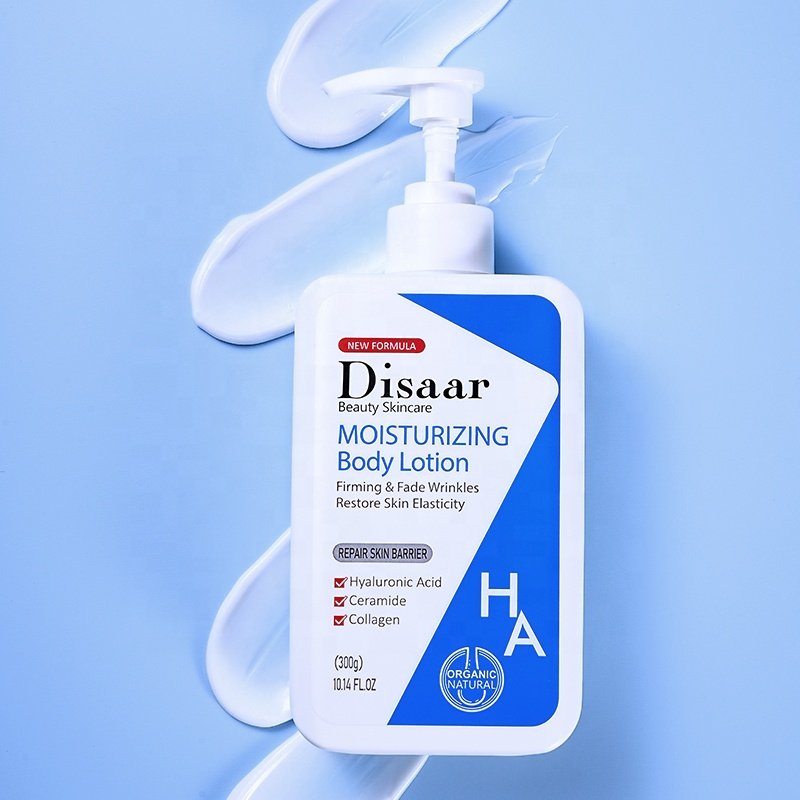 Organic Hyaluronic Acid Moisturizing Body Lotion for Dry Skin Restore Skin Elasticity Fade Wrinkle
