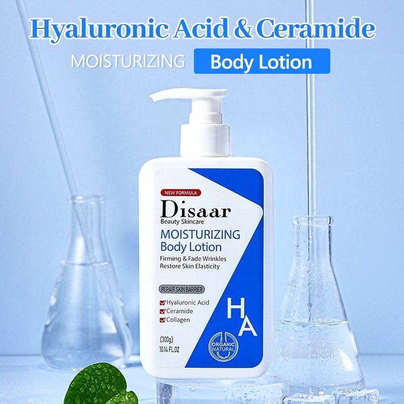 Organic Hyaluronic Acid Moisturizing Body Lotion for Dry Skin Restore Skin Elasticity Fade Wrinkle