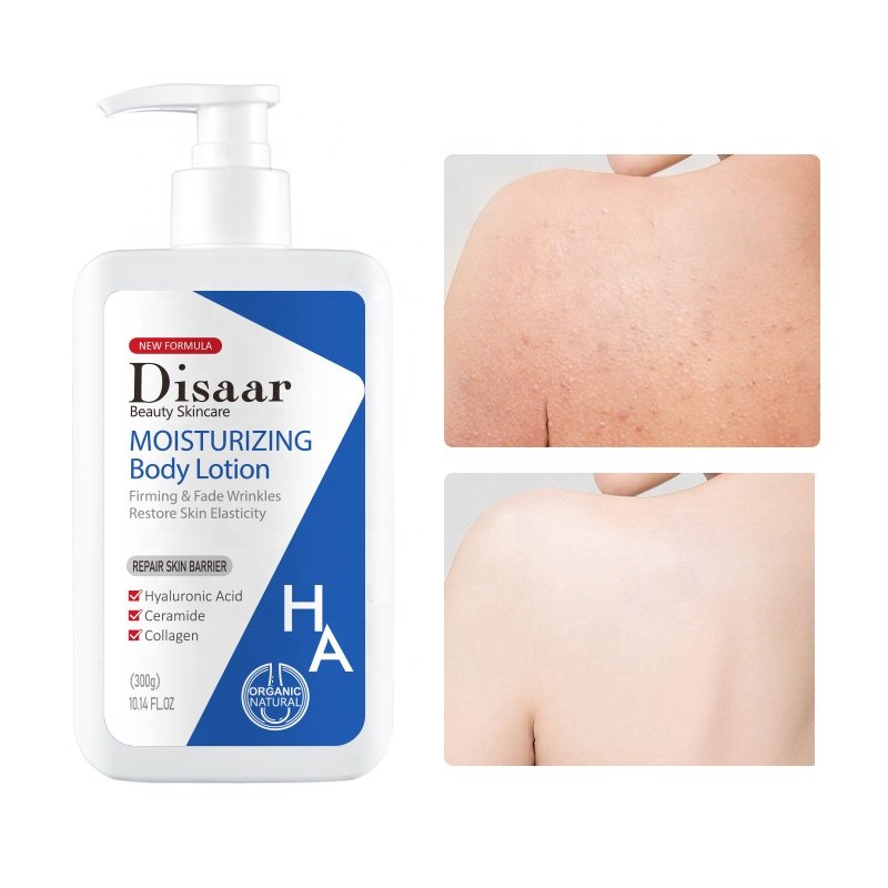 Organic Hyaluronic Acid Moisturizing Body Lotion for Dry Skin Restore Skin Elasticity Fade Wrinkle