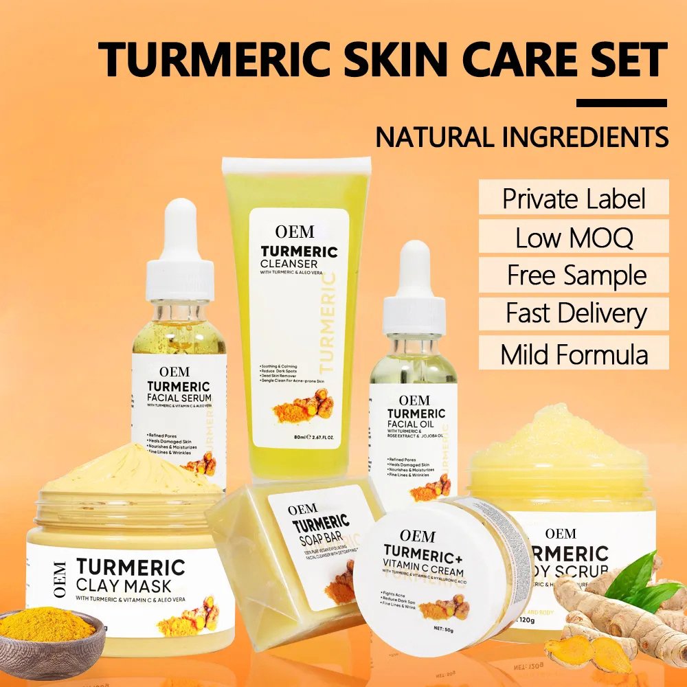 Ginger Skin Care Set with Essential Oil Cream Essence Lotion Body Lotion Infused with Sulfate-Free Emu Oil