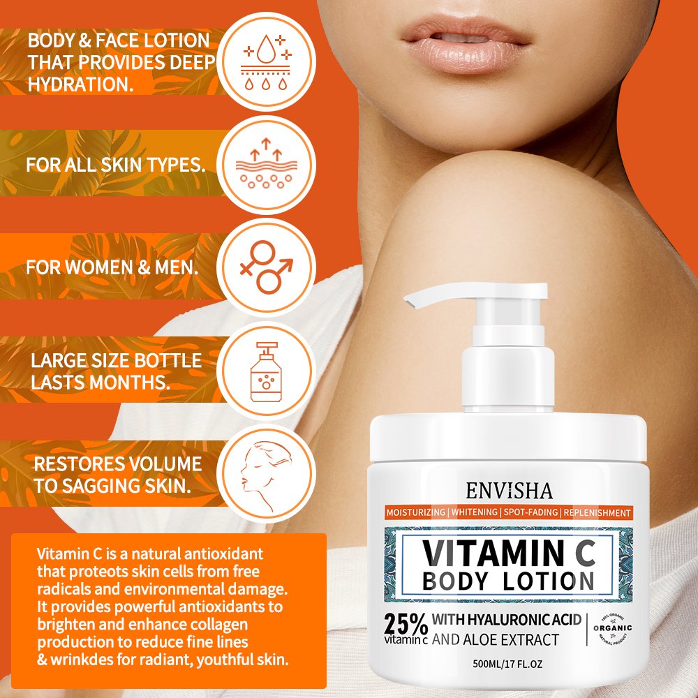 New Hot Selling New Products Vitamin C Nourishing Skin Firming Brightening Anti Wrinkle Body Cream Lotion