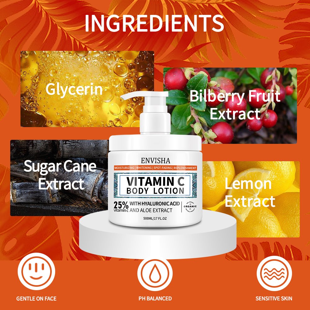 New Hot Selling New Products Vitamin C Nourishing Skin Firming Brightening Anti Wrinkle Body Cream Lotion