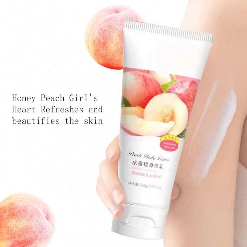moisturizing body lotion for women whitening Private Brand OEM Honey Peach milk moisturizing body lotion for women whitening