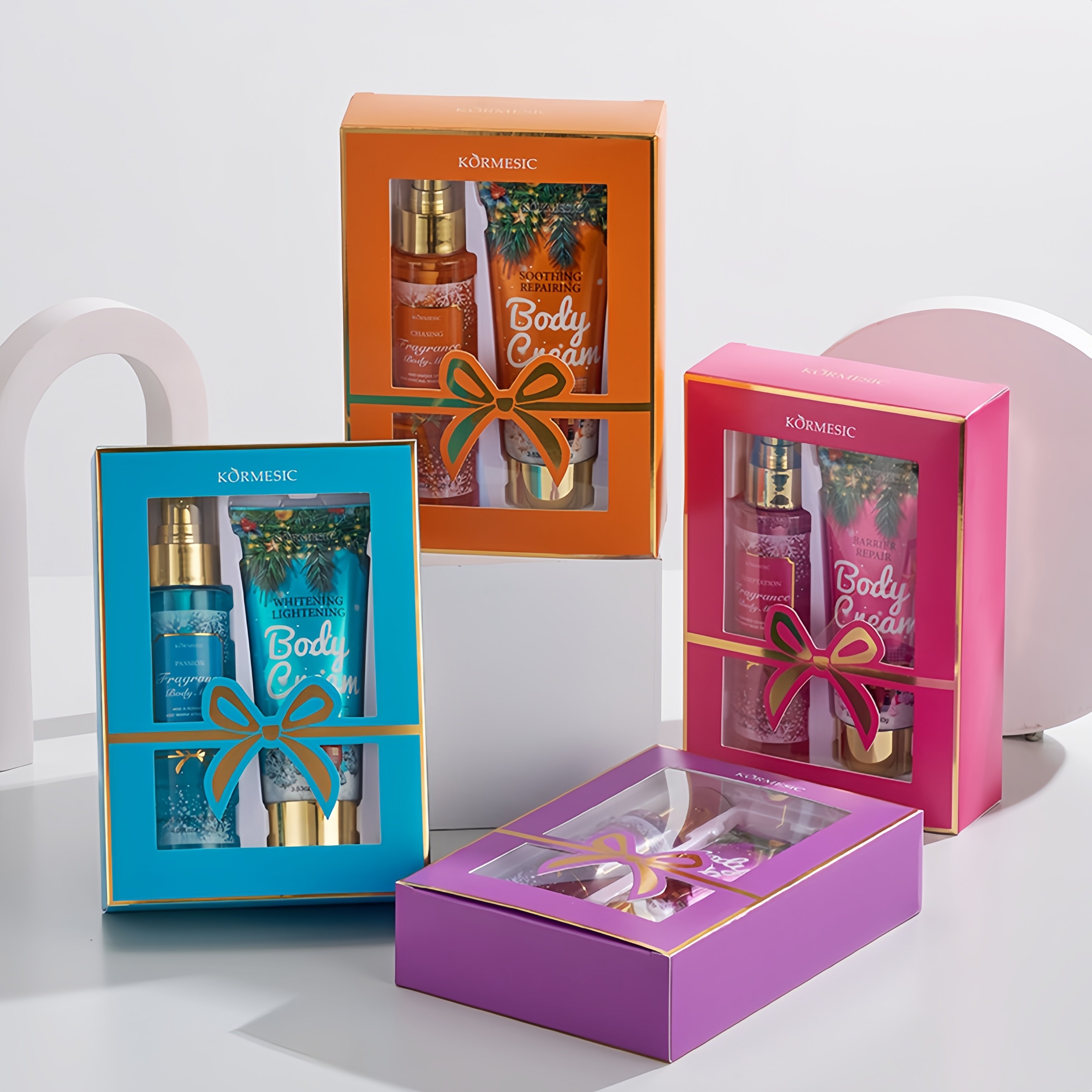 Wholesale Christmas Gift Makeup Lasting Fragrance Body Cream Set Gentle and Light Fresh and Light moisturize Natural Body lotion