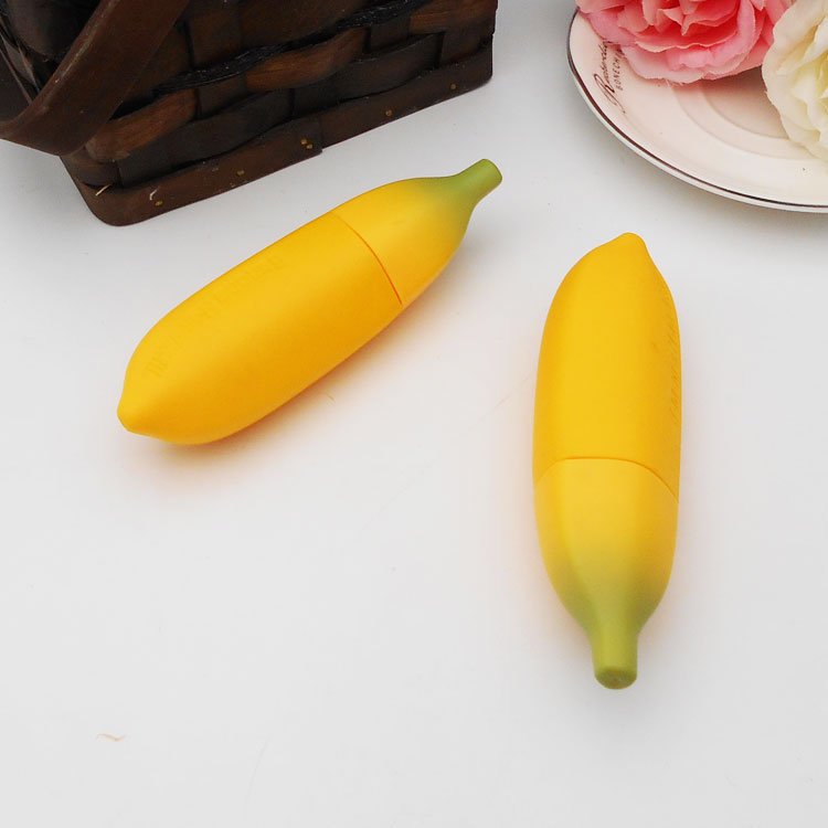Customized logo portable packing natural ingrdients banana shaped kids body lotion
