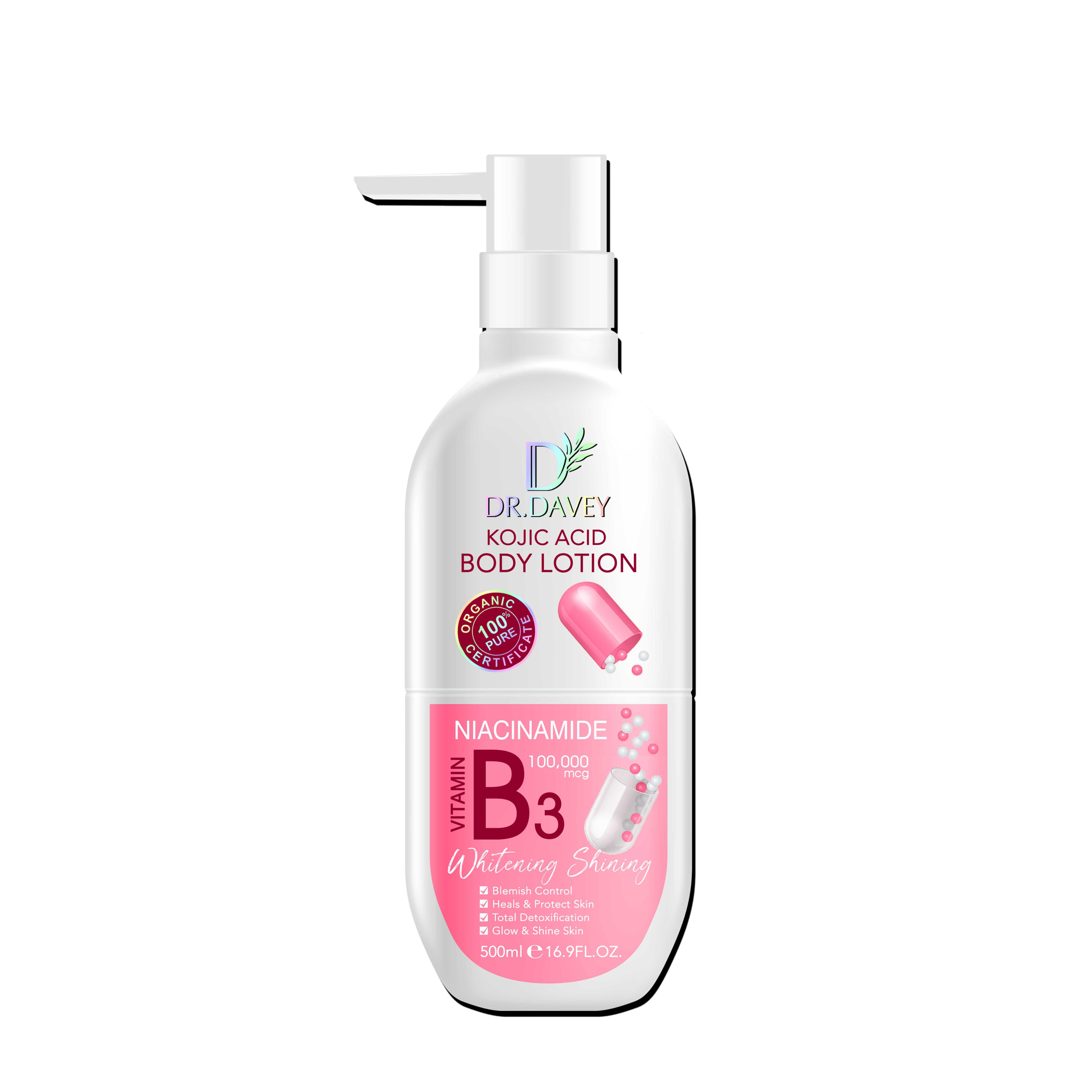 DR.DAVEY Body Lotion Vitamin C+B+E Whitening Clears Black Spots