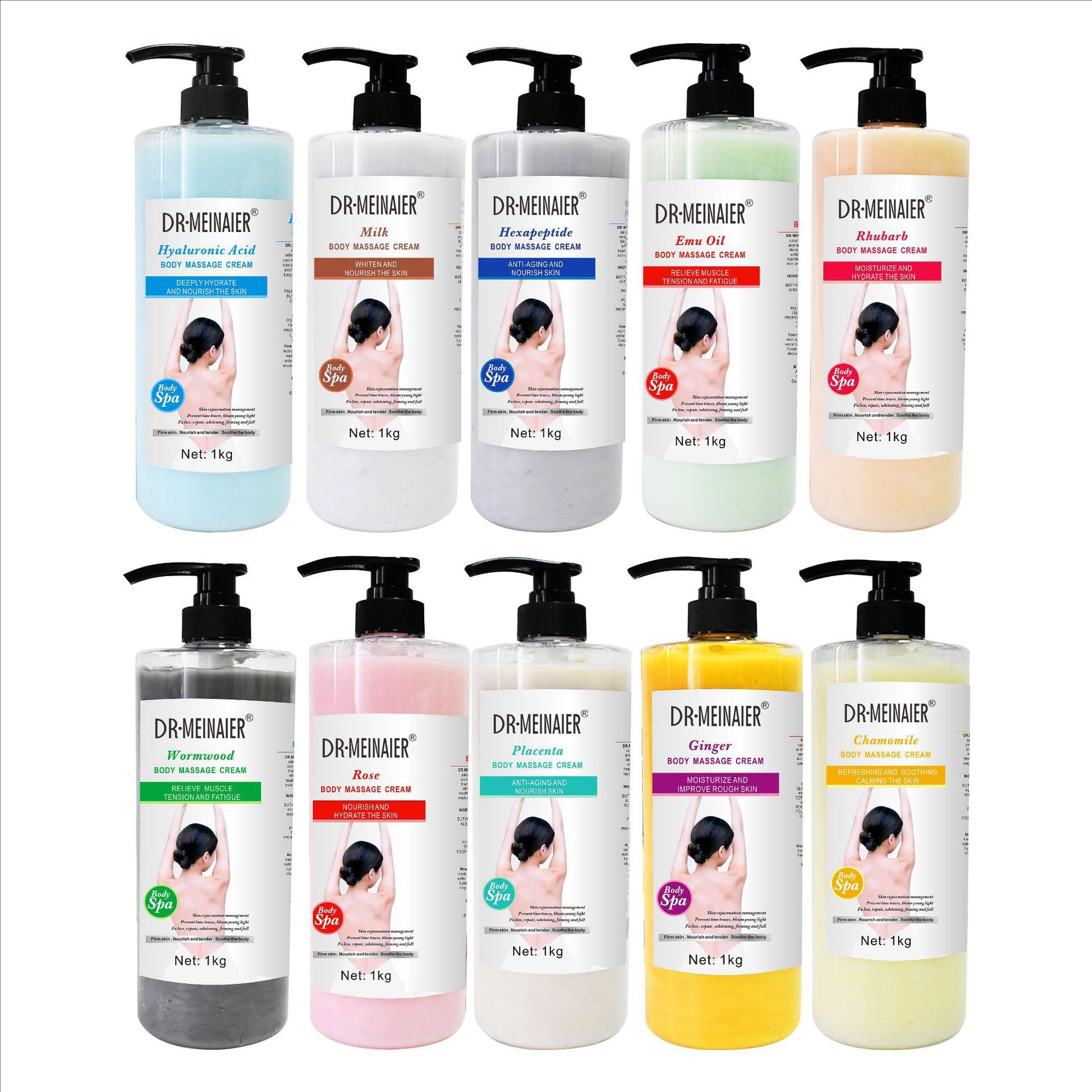 DRMEINAIER Wholesale Whitening Body Lotion Lightening Hydrating whitening massage cream 1kg