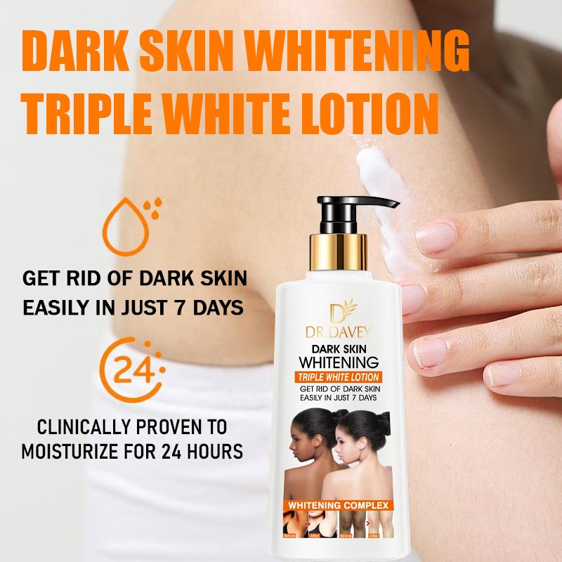 Private Label Dark Skin Whitening Body Lotion Triple White Active Lightening Brightening Lotion