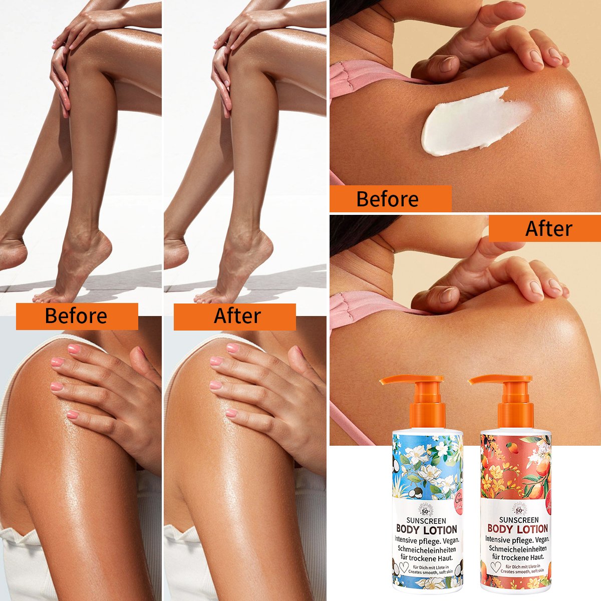 SPF50 Sunscreen Body Lotion Coconut&Mango Scent Relieve Dry Rough Skin 236mL Factory Trade Wholesale
