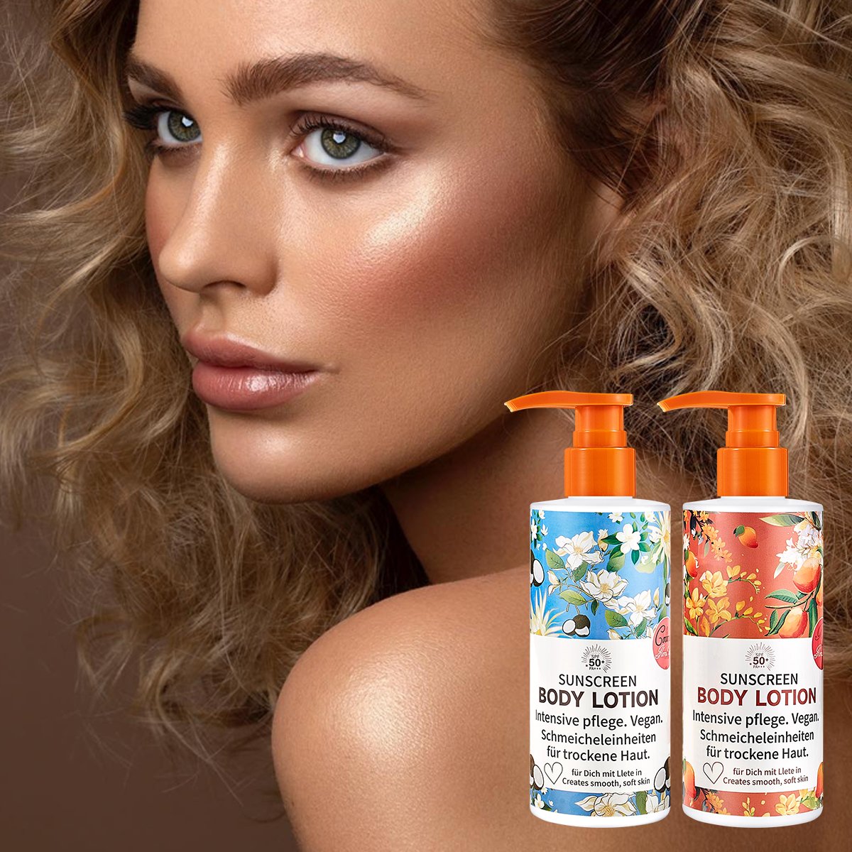 SPF50 Sunscreen Body Lotion Coconut&Mango Scent Relieve Dry Rough Skin 236mL Factory Trade Wholesale