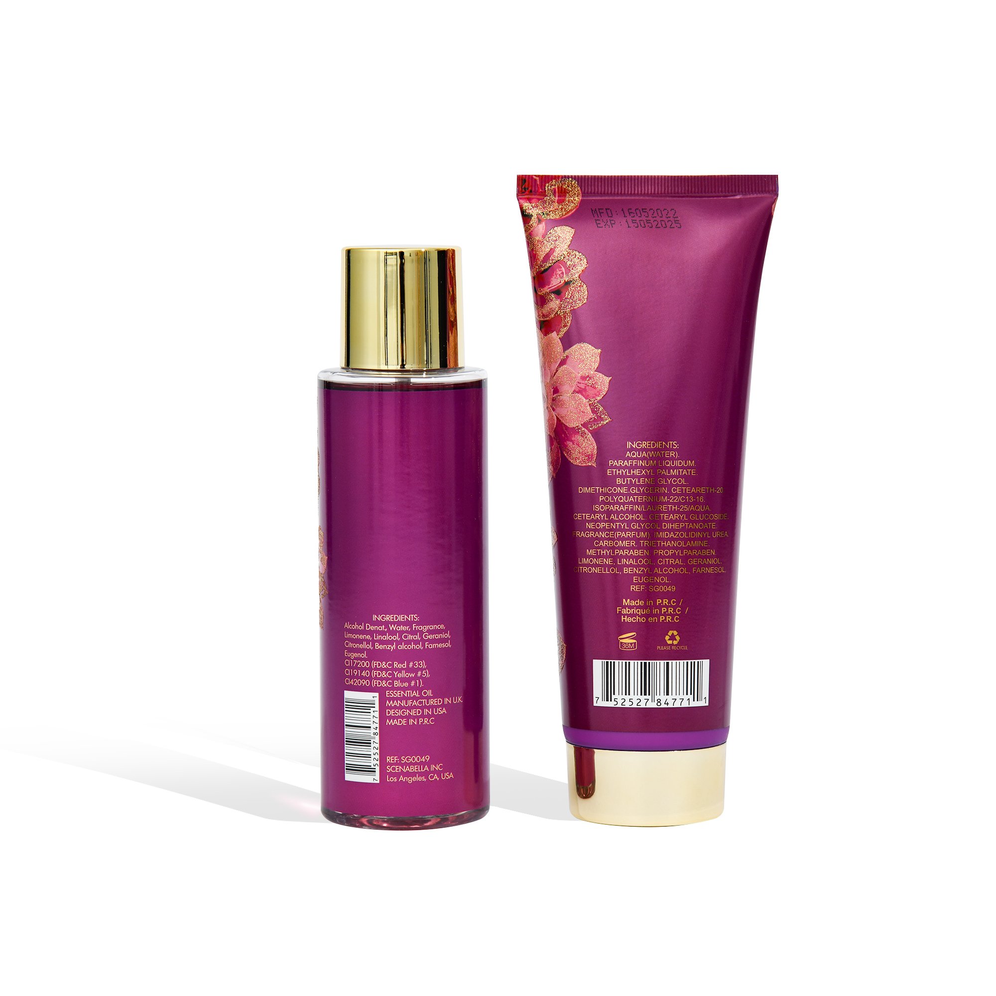 2024 Hot Sale Organic Body skin Care Set Gift Box 250ml womens body mist splash with 236ml bodyworks perfume lotion SG0049