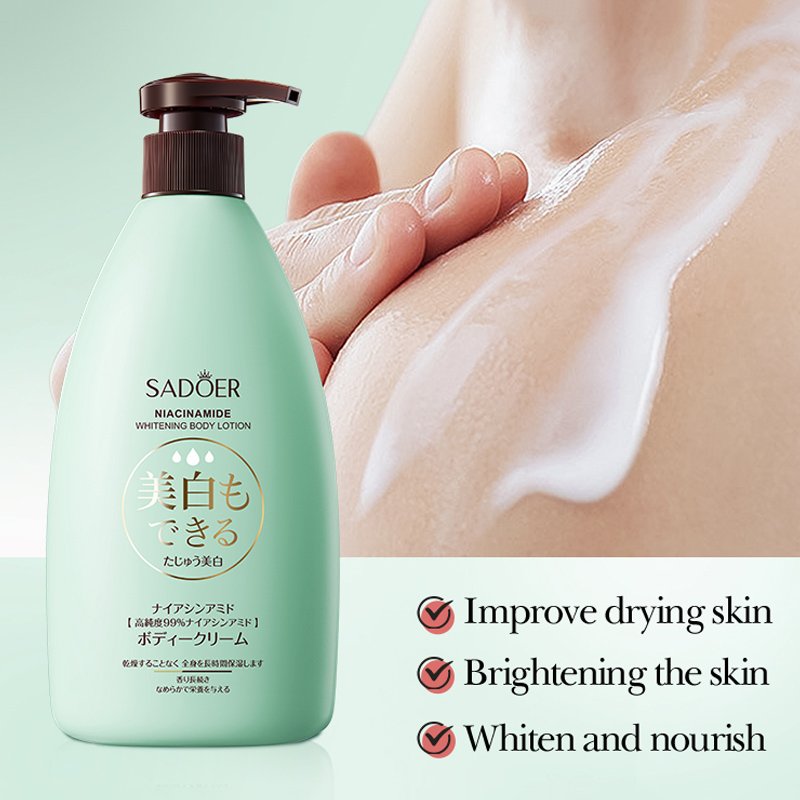 Best Seller SADOER Nicotinamide Whitening Brightening Body Care Moisturizing Body Cream Wholesale Organic Skin Care Body Lotion