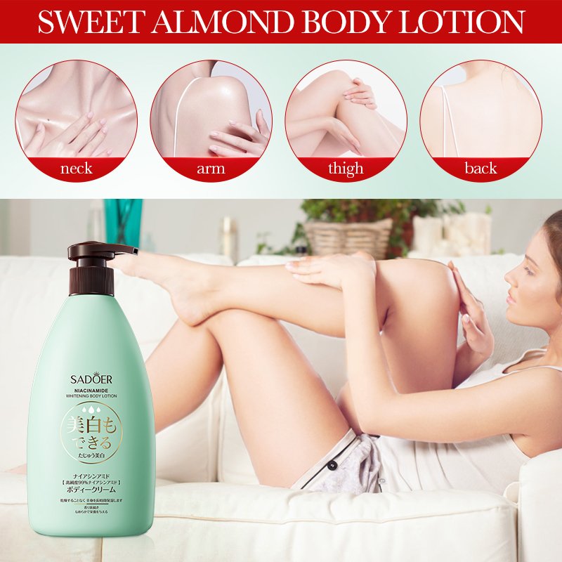 Best Seller SADOER Nicotinamide Whitening Brightening Body Care Moisturizing Body Cream Wholesale Organic Skin Care Body Lotion