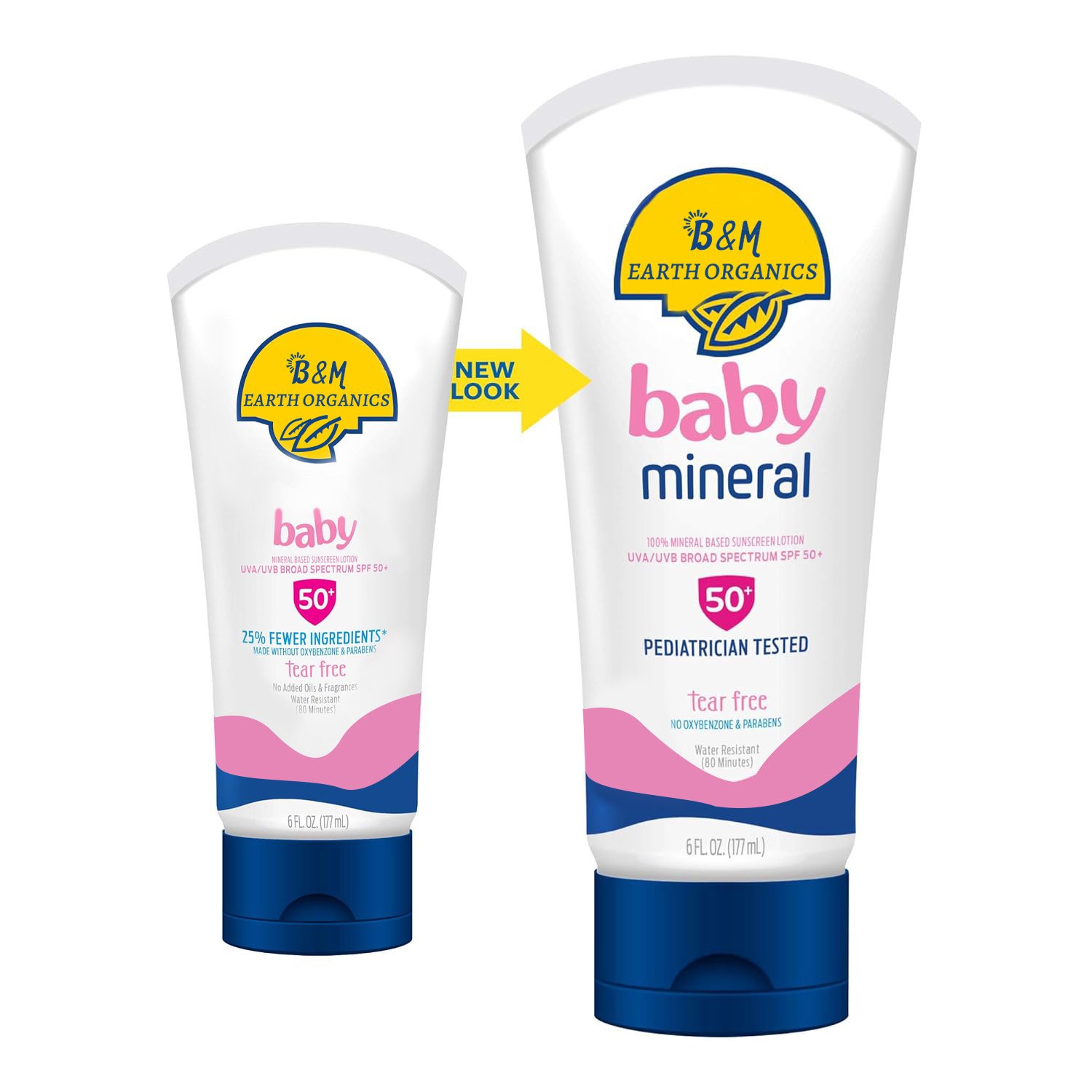 Baby 100% Mineral Sunscreen Lotion SPF 50 Twin Pack Banana Boat Baby Sunscreen Sunscreen for Babies Oxybenzone