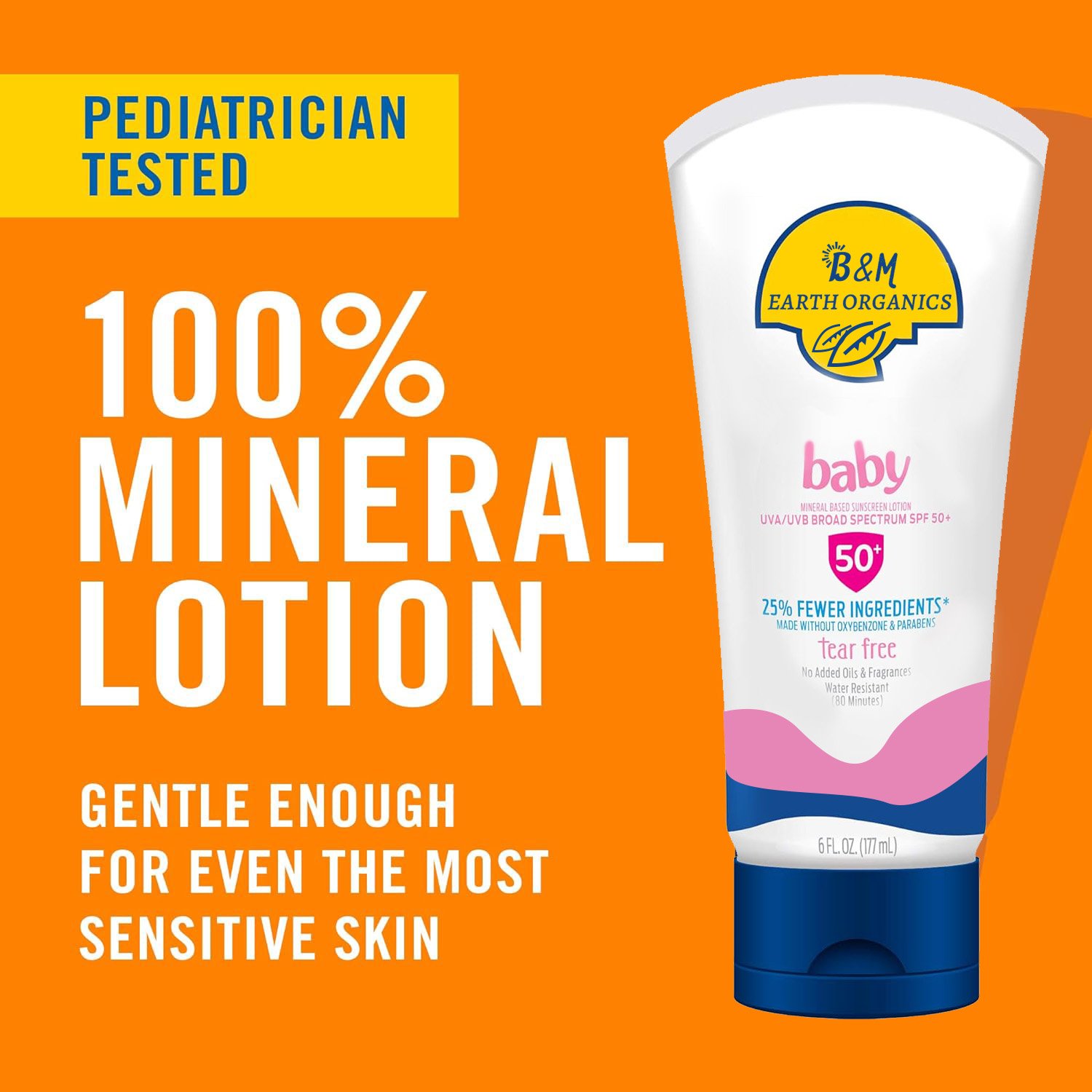 Baby 100% Mineral Sunscreen Lotion SPF 50 Twin Pack Banana Boat Baby Sunscreen Sunscreen for Babies Oxybenzone