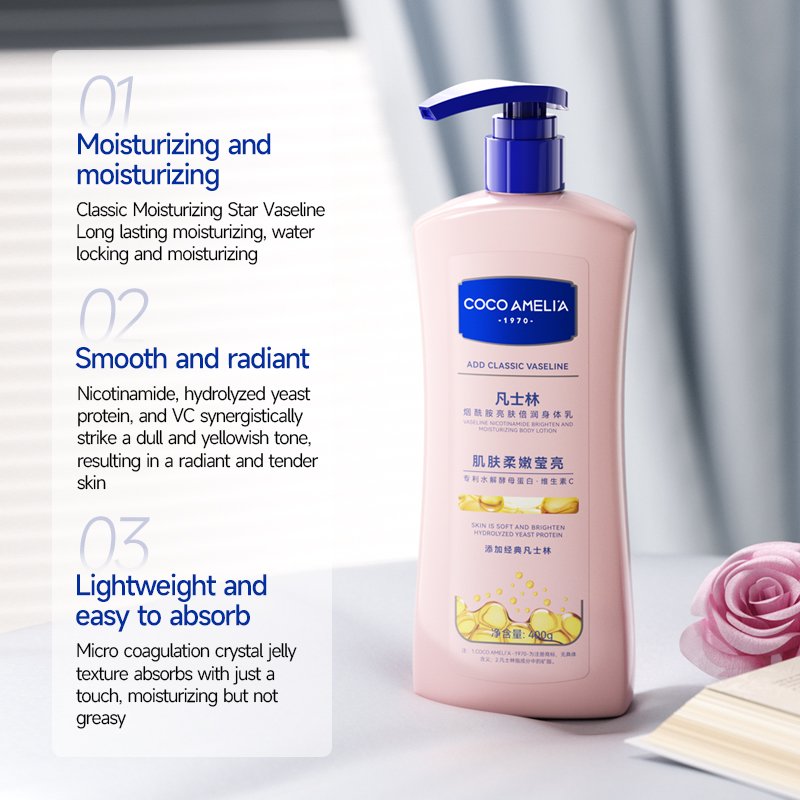 Private Label Moisturizing Vaseline whitening body lotion Daily Whitening Skin Body Care Nourishing Lightening Cream