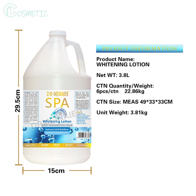 Wholesale Beauty Use Large Capacity 3800ml Skin Softening Brightening Vitamin C Whitening Moisturizing Body Milk Lotion