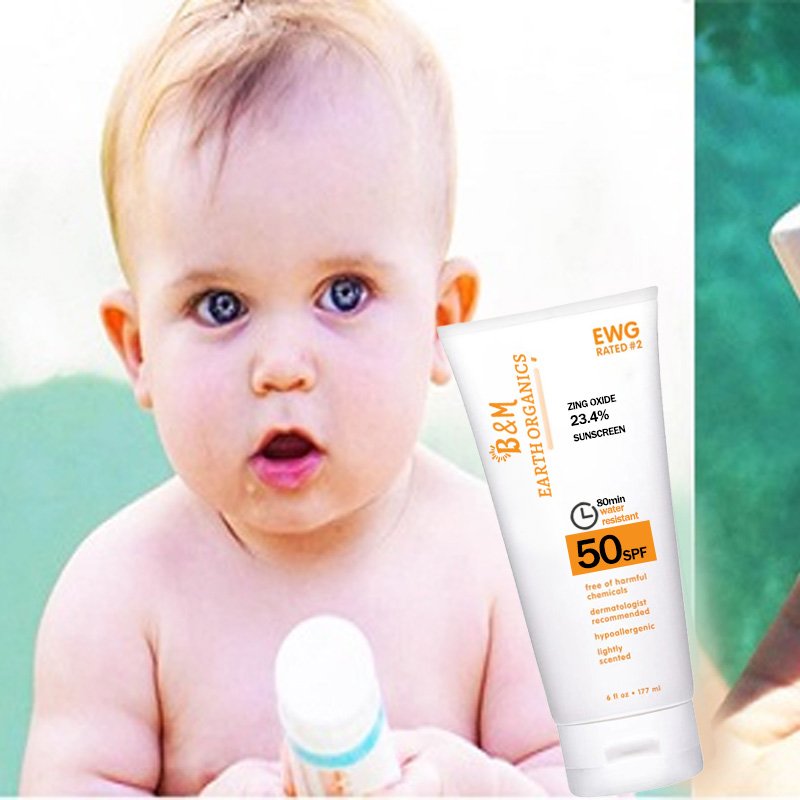Kids Sunscreen Cream For Baby Sun Protection SPF 50 Children Sunblock Face Body Skin Care Babies Sun Lotion