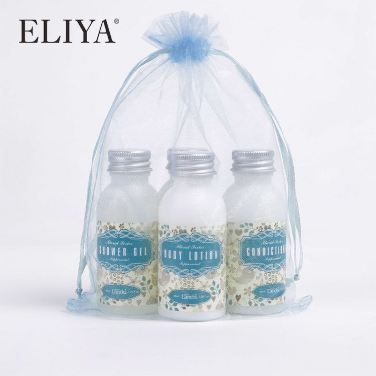Custom Logo Eco Friendly Bath Gel And Body Lotion Hotel Disposable Amenities Set