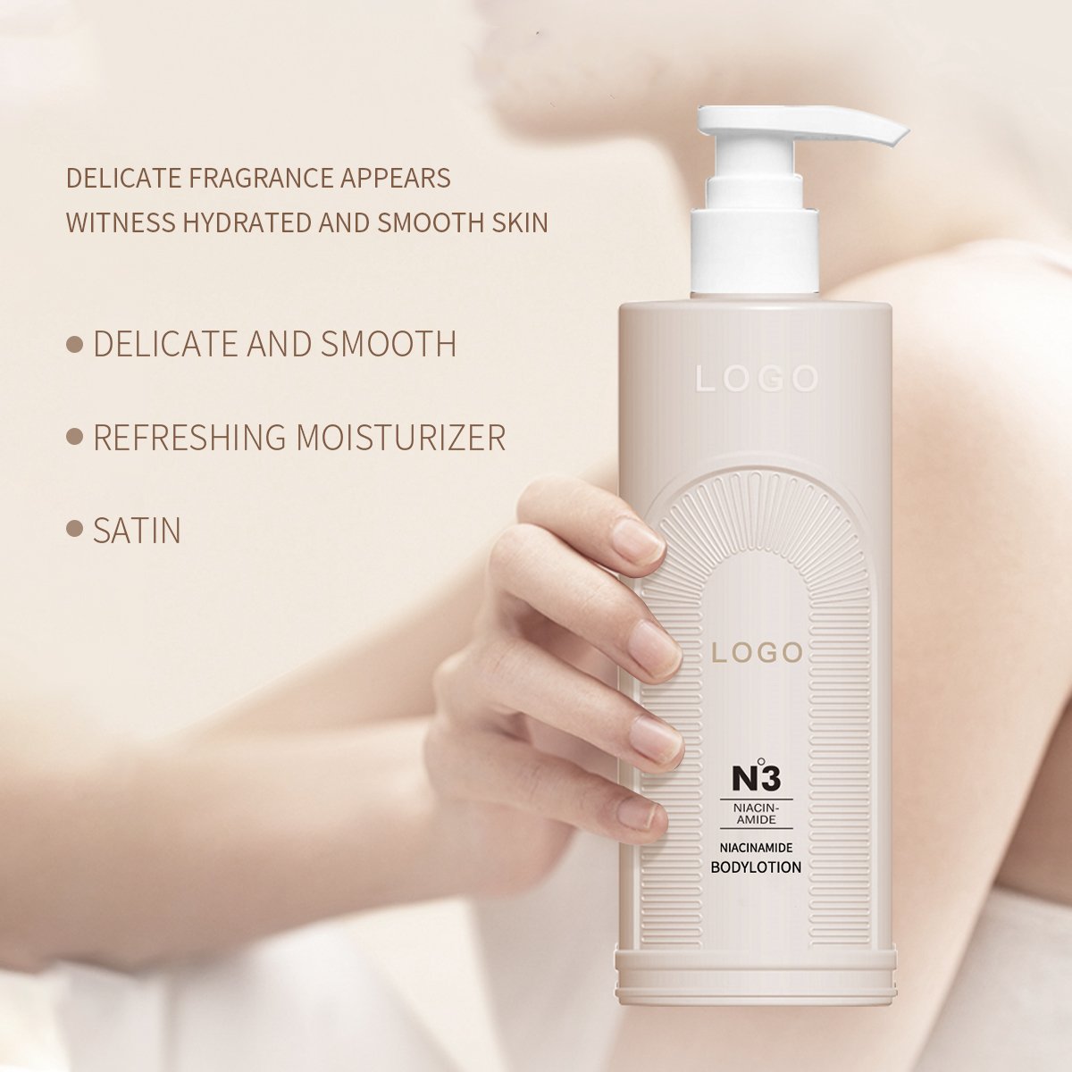 customize Private Label niacinamide body lotion Nourishing Moisturizer Lightening Hydrating Perfumed Moisturising Body Lotion