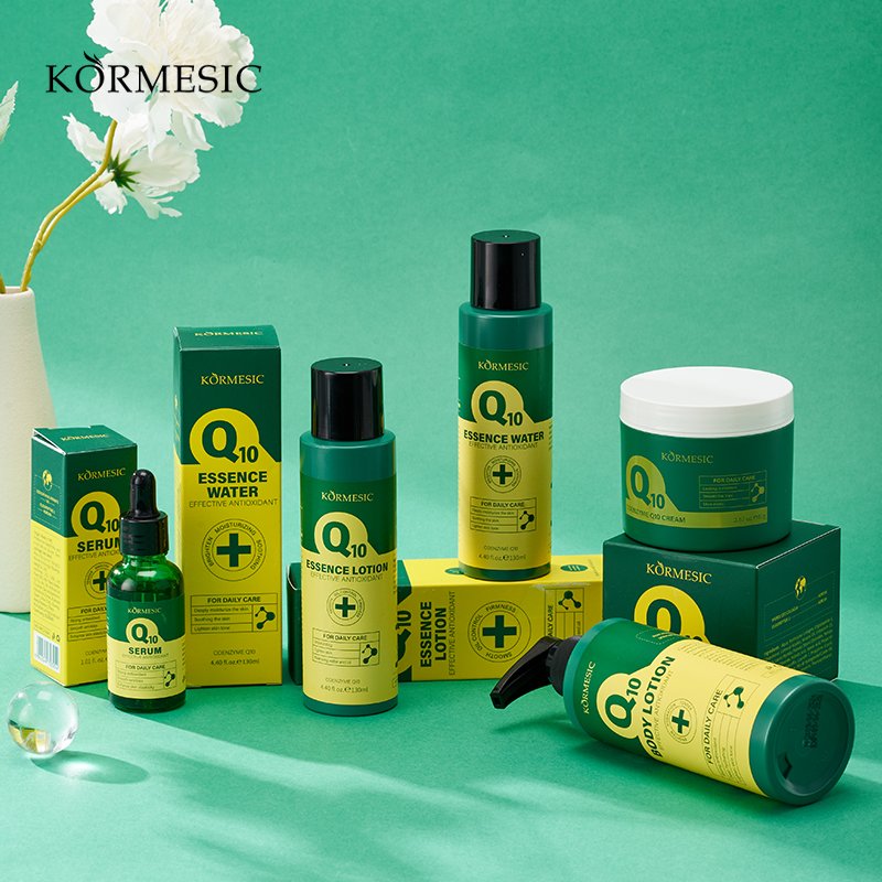 KORMESIC Private Label Moisturizer Body Lotion Q10 Face wash Toner Serum Cream skin care Set