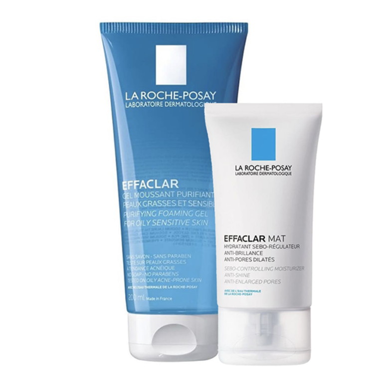 La roche posay cleanser, moisturizing cream, body lotion and SPF protection available