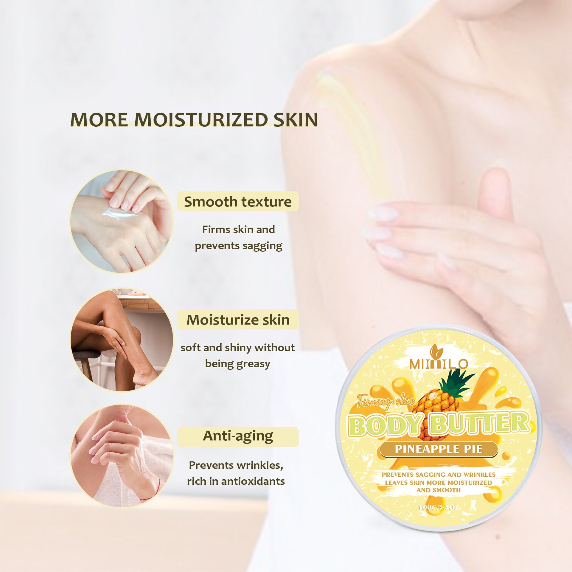 Wholesale New OEM Shimmer Body Oil Herbal Ingredient Moisturizing Cream for Skin Glow Whitening Wrinkle Locking for Body Care
