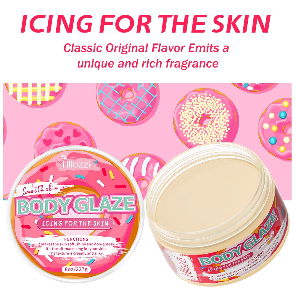 8oz/227g Hllozzi ICING FOR THE SKIN BODY GLAZE Whitening Body Lotion Pick Your Scent with Products Shea Butter Body Care Cream