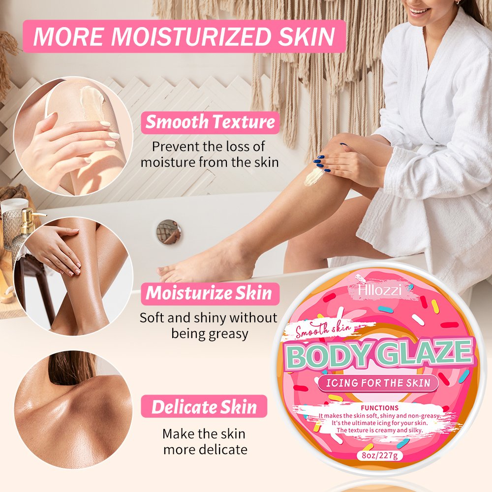 8oz/227g Hllozzi ICING FOR THE SKIN BODY GLAZE Whitening Body Lotion Pick Your Scent with Products Shea Butter Body Care Cream