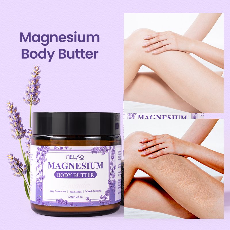 Organic Magnesium Lotion Sleep Cream Skin Hydrating Leg Calming Lavender Body Butter Magnesium Lotion For Babies