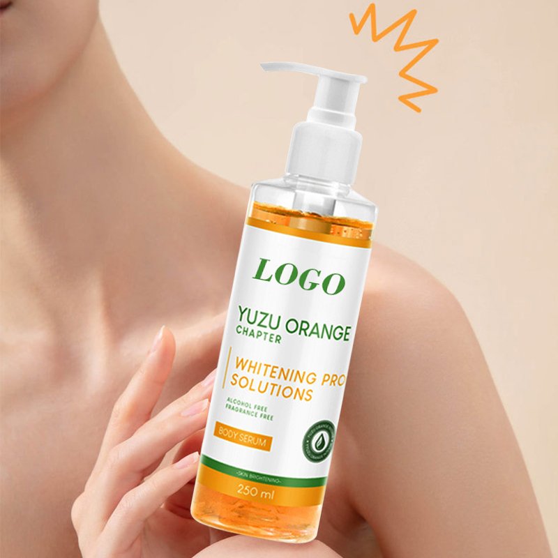 Organic skin is delicate shiny and not greasy korean skin care body lotion yuzu serum orange lotion glitter vitamin c