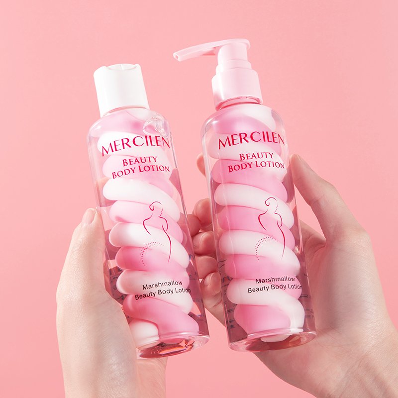 Non-Greasy Soothing Firming Moisturizing Nourish Caramel Skin Whitening Nicotinamide Women Marshmallow Beauty Body Lotion