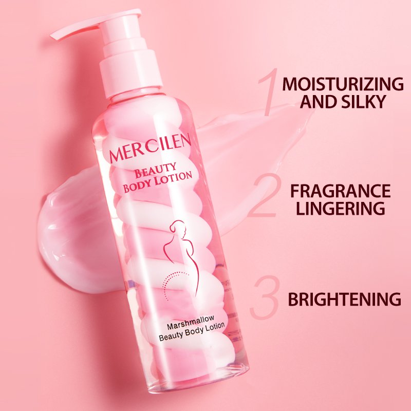 Non-Greasy Soothing Firming Moisturizing Nourish Caramel Skin Whitening Nicotinamide Women Marshmallow Beauty Body Lotion