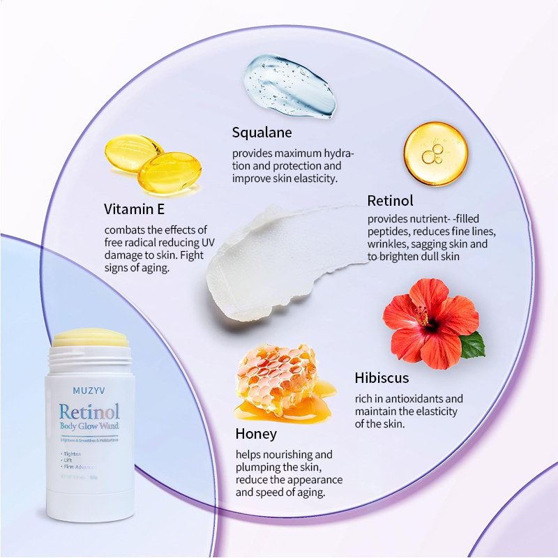 Custom solid body cream balm moisturizing firming glow retinol body lotion stick