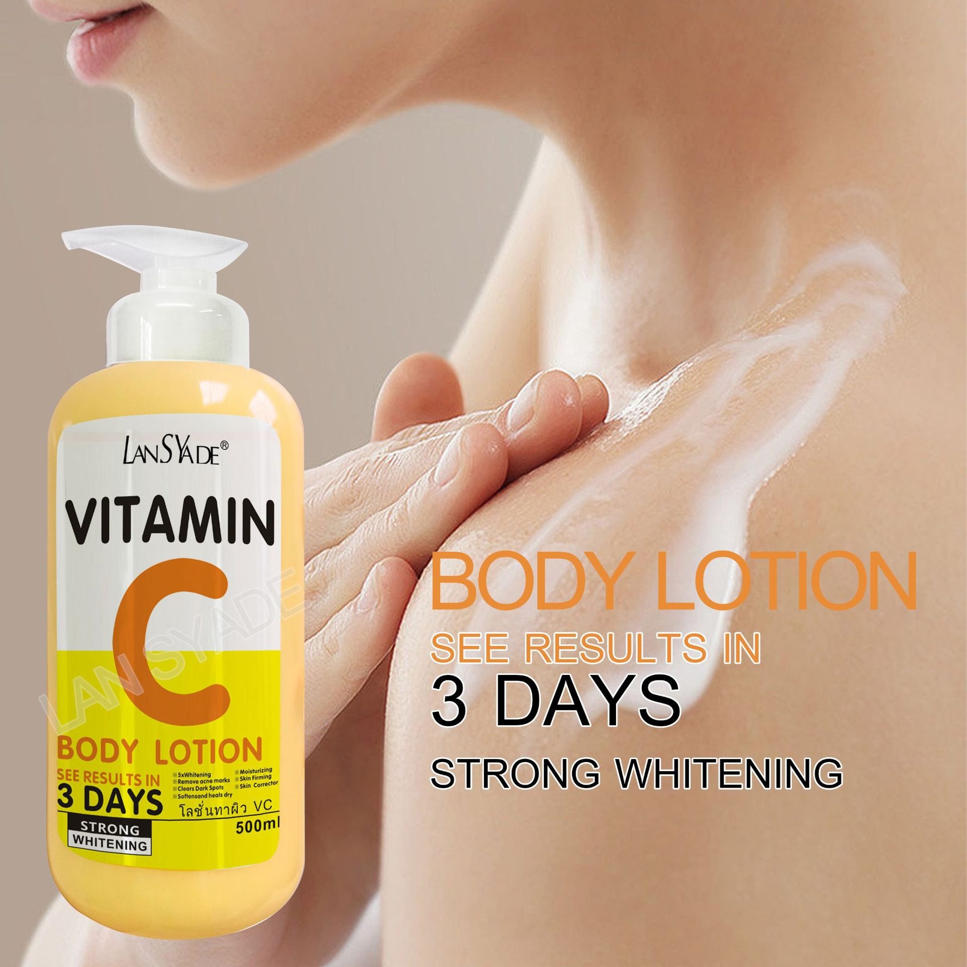 Hot Selling Whitening Body Lotion AHA Vitamin C Skin Hydrating Dark Spot Corrector Lotion