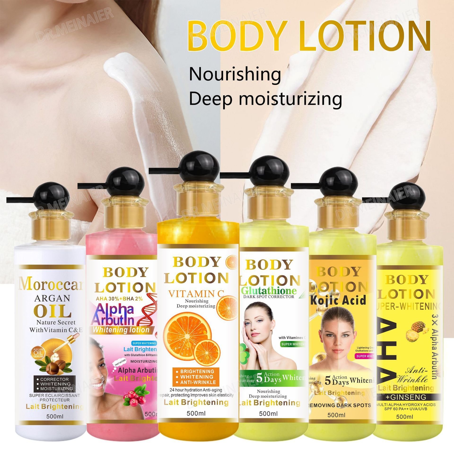 Custom Logo Whitening Moisturizer Body Lotion For Women