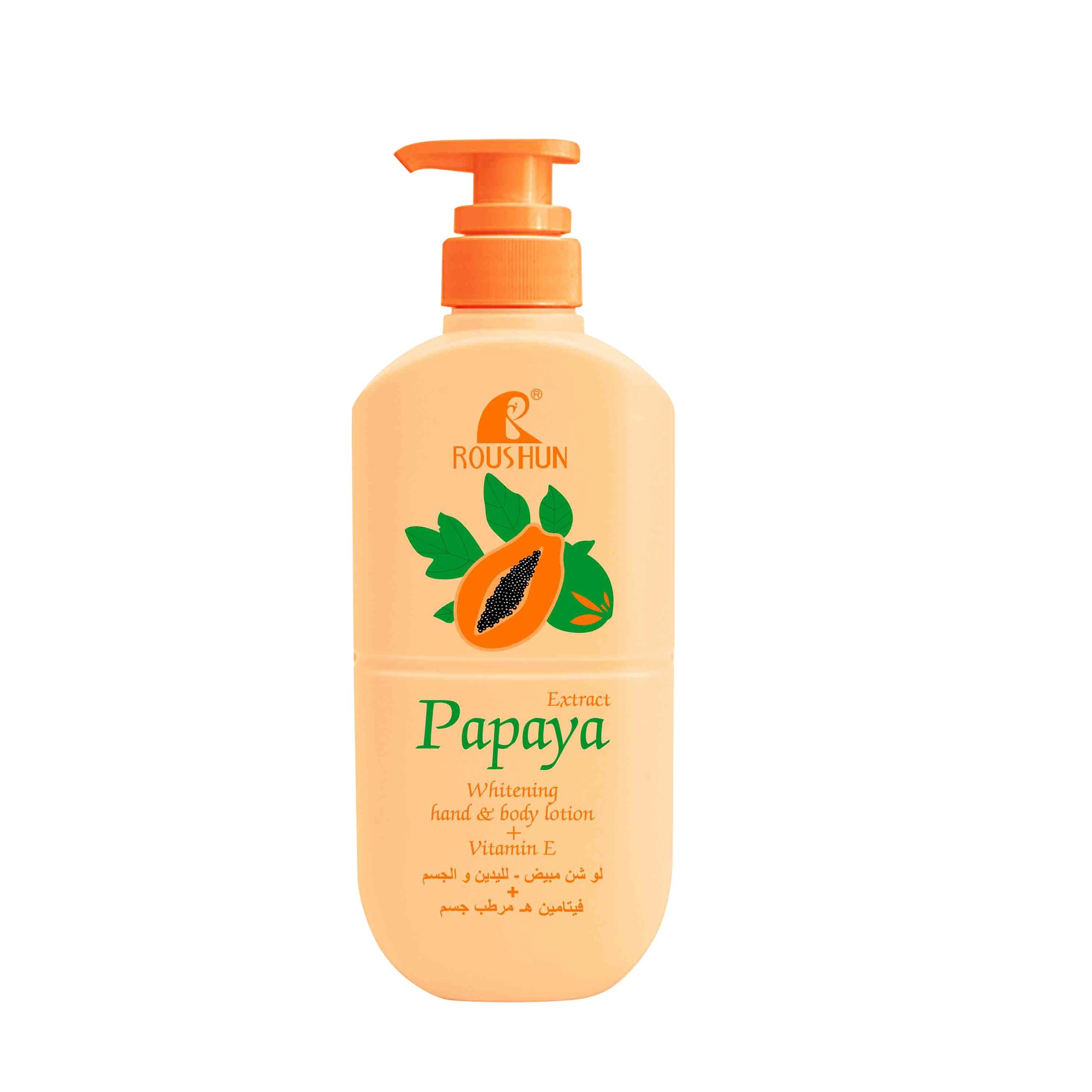 ROUSHUN 350g VitaminE & papaya body lotion whitening shining skin care brightening body cream