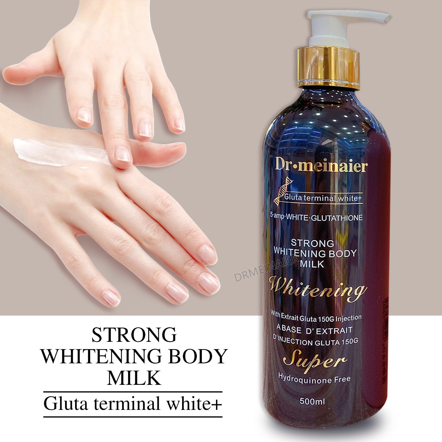 Hot Sale Milk Gluta 24k Quick Whitening Body Lotion Beauty Skin Care Shea Butter Moisturizing Cream Body Milk