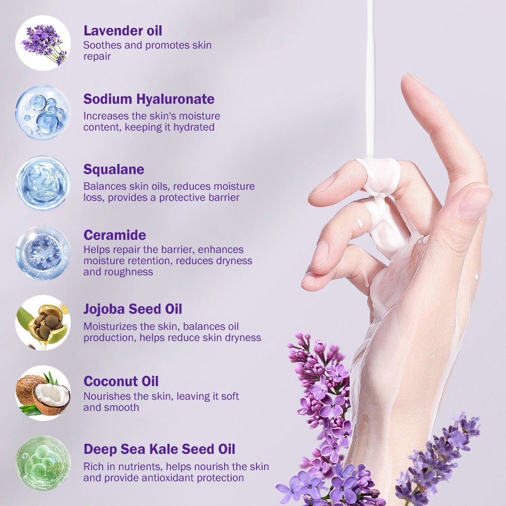 Hot Sale Moisturize Nourishing Body Lotion Lavender Scented Body Lotion Wholesale Smooth Skin Soften Rough Body Lotion