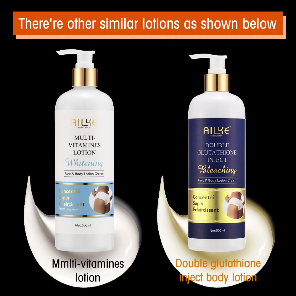 AILKE Private Label Collagen Carrot Oil Natural Formula Skin Shine Whitening Moisture Body Lotion Cream