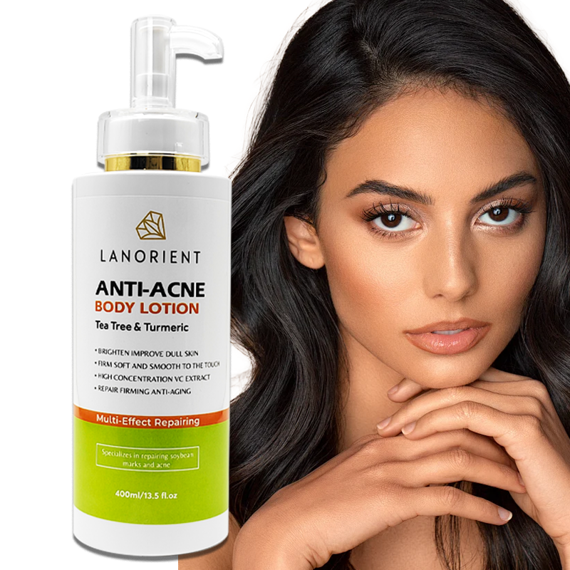 Private Label LANORIENT Natural Organic Vitamin C Turmeric Dark Spot Removal 24 Hour Moisturizing Whitening Body Lotion