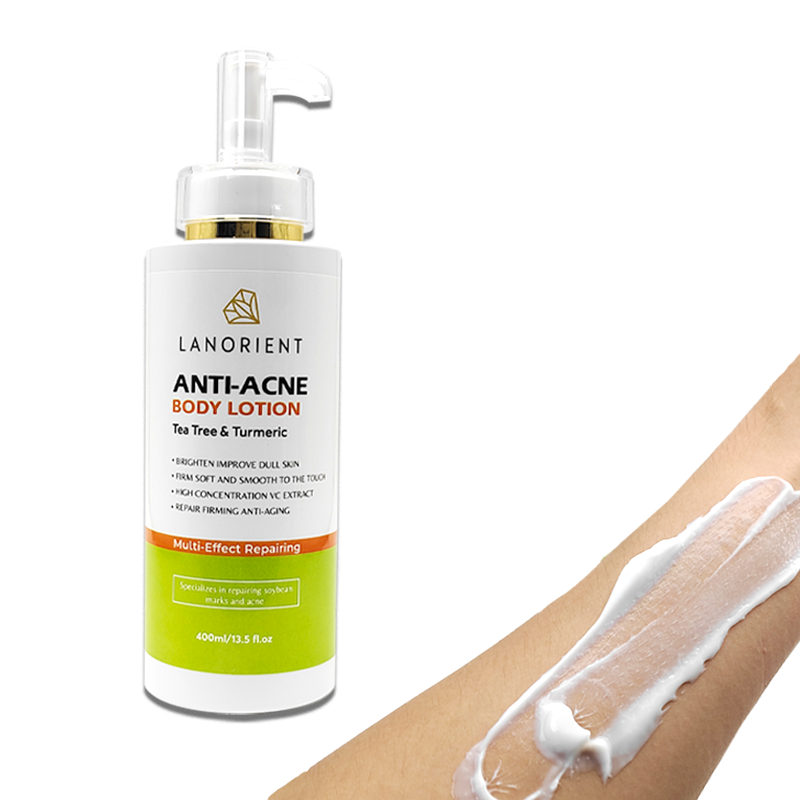Private Label LANORIENT Natural Organic Vitamin C Turmeric Dark Spot Removal 24 Hour Moisturizing Whitening Body Lotion