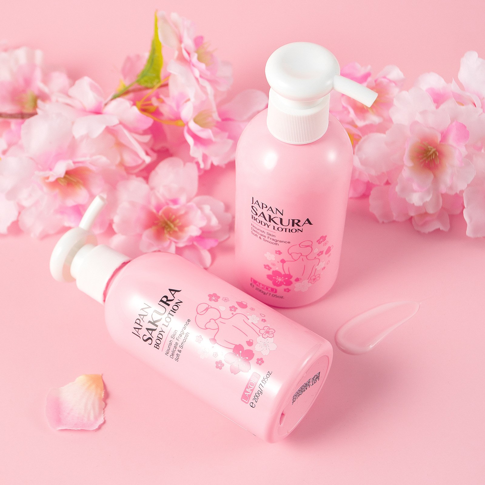 Laikou skin care moisturizing nourishing brightening vitamin c niacinamide sakura body lotion 200g