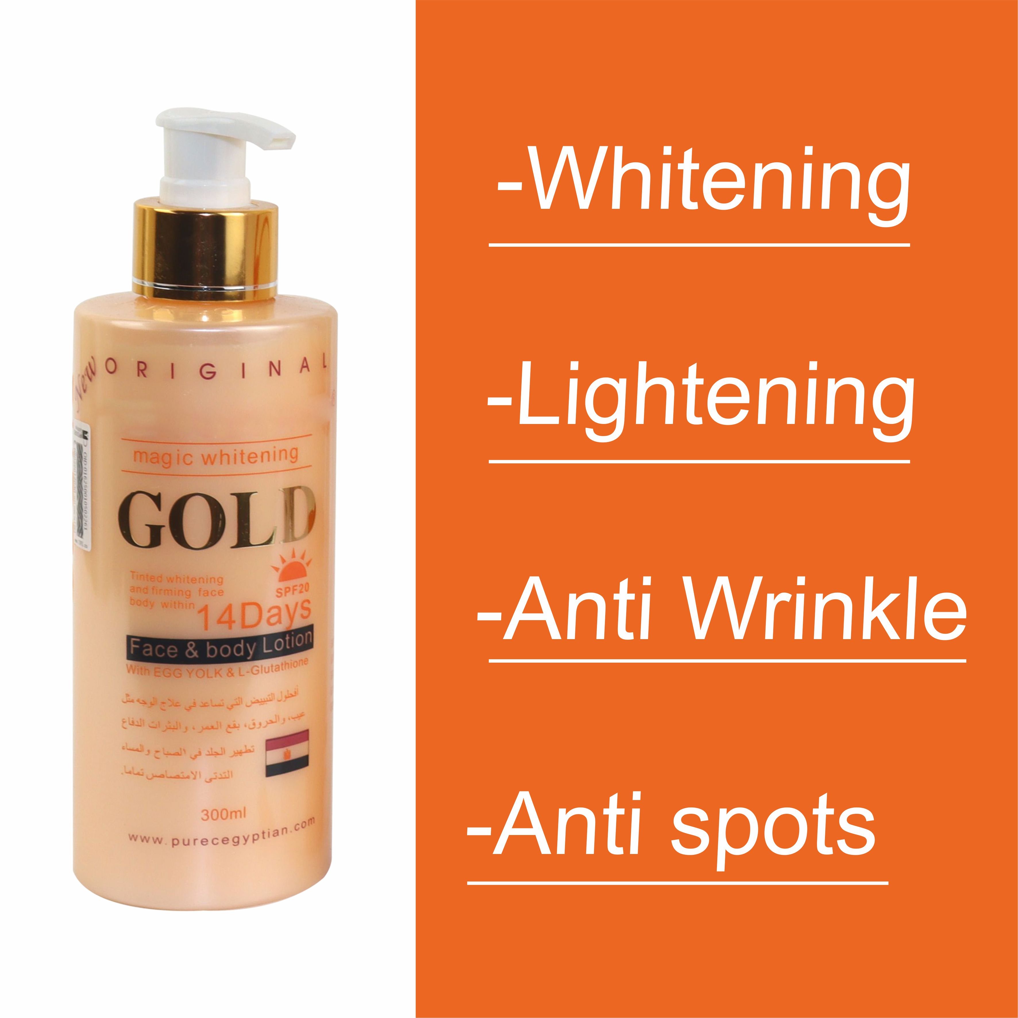 Hot sell Original Purec Egypt SPF 20 Magic Repair Face Whitening Moisturizing and Whitening Body Lotion